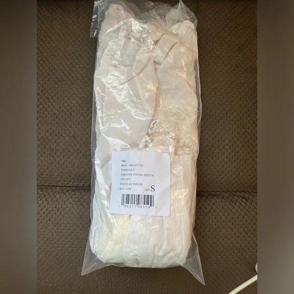 NWT FREE PEOPLE INTIMATELY Forever Young Bed Jacket | White Alyssum - Picture 10 of 16